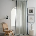 thumbnail image 3 of 2pcs Blue Lace Edge Curtains Cotton Linen Curtains Wheat ear Pattern 59" W x 63" L, 3 of 5