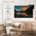 thumbnail image 5 of Elephant Stock Swiftcurrent Sunset Lake Wall Art - Horizontal Canvas Wall Art - Living Room Wall Decor - Nature Canvas - Green And Orange Decor - 36" x 24", 5 of 8