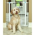 thumbnail image 2 of MidWest Homes for Pets 39 Inches Tall Walk-Though Steel Pet Gate, Pressure Mounted Dog Gate with Glow Strip Measures 29-38 Inches Wide & Includes Two 3-Inch-Wide Extensions, White, 2 of 5