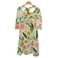 thumbnail image 6 of Floral Pattern Pretty Pastel Blooms Womens Summer Dress Tie Back A Line Flare Dress, 6 of 9