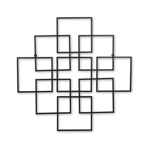 Richese Black Repeating Square Metal Wall Decor - Small