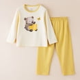 thumbnail image 2 of NIEWTR Toddler Long Sleeve Pajamas Set 2PC Outfits Soft Pullover and Elastic Waist Long Pants Breathable for Girl Girl 2T-5T(A-Beige,9-10 Years), 2 of 7