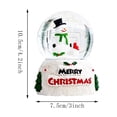 thumbnail image 3 of AuroraX Christmas Snow Globe Ornament Light Up Snow Globe Decoration Desktop Resin Holiday Glass Christmas Home Tabletop Decoration Black, 3 of 6