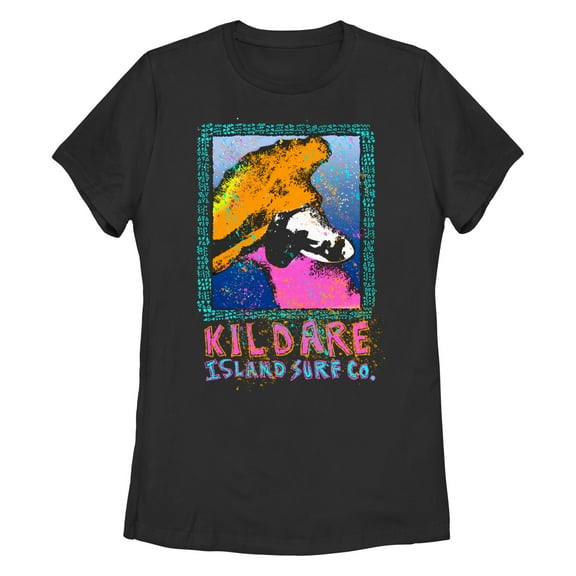 Women's Outer Banks Kildare Island Surfboard Co. Abstract Poster Graphic T-Shirt