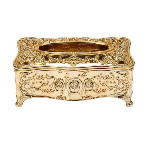 Gold Acrylic Tissue Box Restaurant Napkin Holder Household Tissue Box