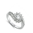 thumbnail image 4 of White Cubic Zirconia Swirl Abstract Ring .925 Sterling Silver Band Jewelry Female Male Unisex Size 8, 4 of 4