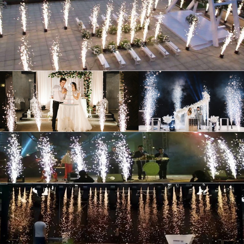 Cold Spark Machine Powder 2-3.5M Height Effects for Stage Wedding DJ Show, Indoor & Outdoor Use 10 Bags