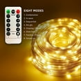 thumbnail image 2 of Morttic Battery Rope Lights 40Ft 120 LED Rope Lights Outdoor Waterproof Battery Operated Rope Lights with Remote 8 Modes Tube Lights for Camping Party Halloween Christmas Decoration (Warm White), 2 of 7
