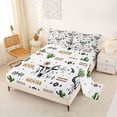 thumbnail image 2 of Erosebridal Tropical Botanical Cactus Full Size Sheets,Retro Boho Bull Skull Bed Sheets For Aztec Lover 4pcs, 2 of 6