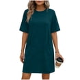 thumbnail image 2 of Hvyesh Maxi Skirts for Women Cotton Linen Long Skirt Summer Vacation Beach Skirts Casual Elastic Waist Ankle Skirt, 2 of 7