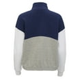 thumbnail image 2 of Boxercraft BW5206 Fleece Colorblock Quarter Zip-Navy-XL, 2 of 2