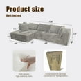 thumbnail image 2 of Cloud Couch Sectional with L-Shape Chaise, Modular Deep Seat Sofa, No Assembly Required Upholstered Couches for Living Room & Bedroom, Antique Grey, 2 of 8