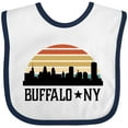 thumbnail image 3 of Inktastic Buffalo New York Skyline Retro Boys or Girls Baby Bib, 3 of 4