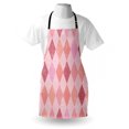thumbnail image 4 of Pink Apron, Shades of Pink for Vintage Weathered Background with Harlequin Pattern Diamond Shape, Unisex Kitchen Bib with Adjustable Neck for Cooking Gardening, Adult Size, Multicolor, by Ambesonne, 4 of 4