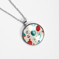 thumbnail image 4 of Bowling Women's Glass Circular Pendant Necklace, 4 of 5
