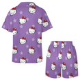 thumbnail image 5 of Hello Kitty Women Pajamas Set Short Sleeve Sleepwear Button Down Nightwear Soft Pjs Set with Pockets, 5 of 7