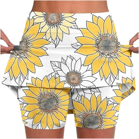 Jacenvly New Under Skirt Shorts Women Leisure Women's Color Mid-Waist Skirt Pants Sports Shorts Bottoming Skirt Pants Breathable Multicolor