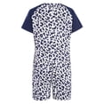thumbnail image 4 of Jowowha Vêtements Adaptatifs pour Enfants Filles Combinaison à Manches Courtes Imprimée Anti-Rayures Besoins Particuliers Autisme Sensorielle Barboteuse Bleu Marine 12, 4 of 7