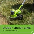 thumbnail image 3 of Greenworks 24V 12" Cordless String Trimmer & Edger, Battery Powered | Automatic Feed | Adjustable Handle | Lightweight for Home Y, 3 of 8