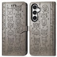 thumbnail image 1 of Funda Cartera FOXDOCK para Samsung Galaxy S23FE , Flip PU con Relieve de Gatos y Perros, Tarjetero y Soporte, 1 of 6