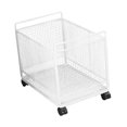 thumbnail image 3 of Tnarru Rolling Cart with Wheels File Folder Storage Box Mobile Storage Trolley on Wheels File Organizer for Dormitory Bathroom Craft White, 3 of 8