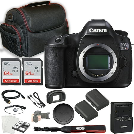 Canon EOS 5DS R DSLR Camera + 2X 64GB Memory + Case + More (15pc Bundle)