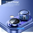 thumbnail image 2 of Dteck Camera Lens Protector for iPhone 16, Individual Metal Ring 9H Hardness HD Tempered Glass Camera Screen Protector Cover for iPhone 16,Blue, 2 of 5