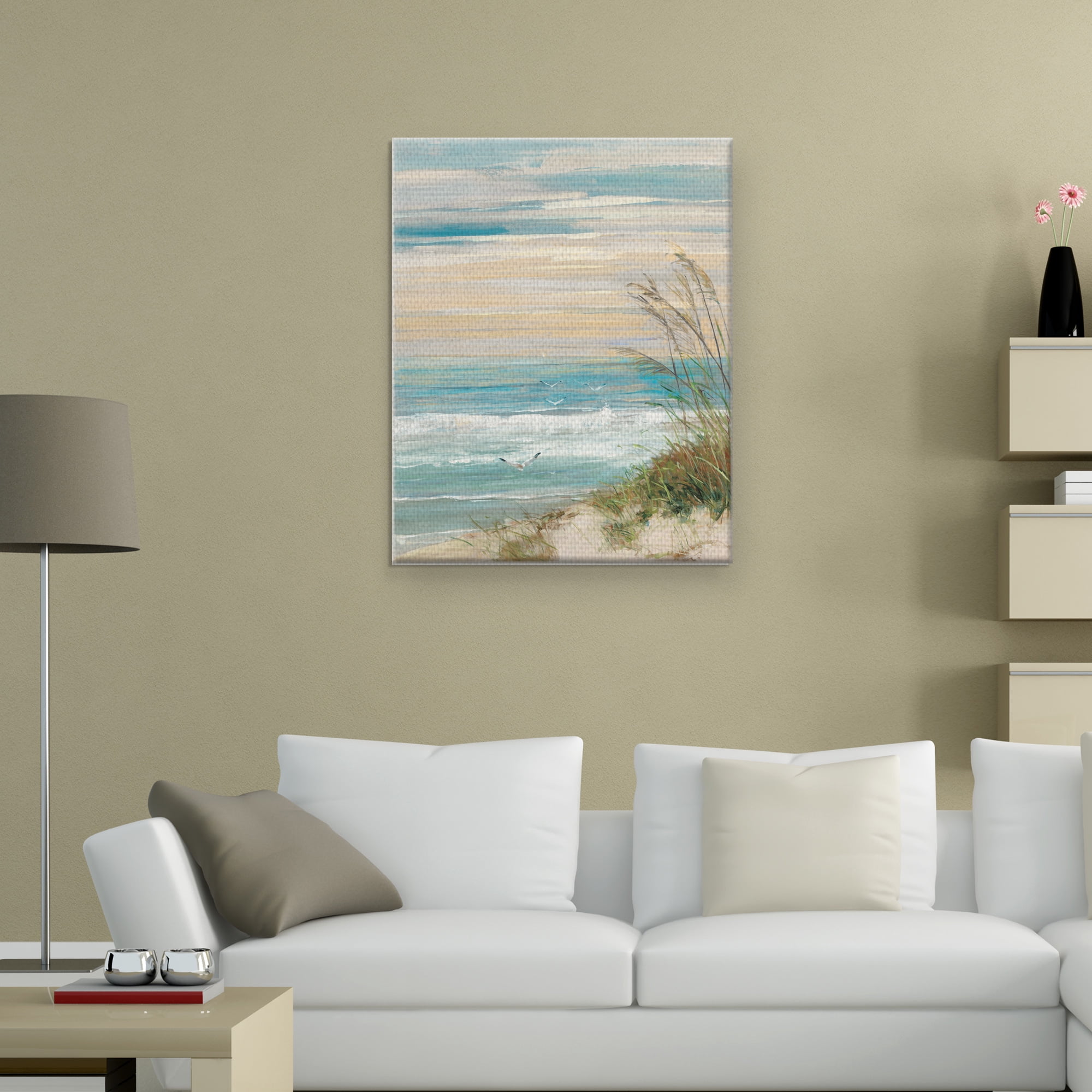 Beach at Dusk by Sally Swatland Wrapped Canvas Art Painting Print