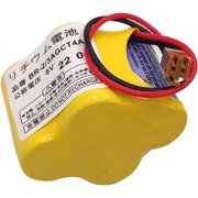 4400mAh BR-2/3AGCT4A 6V PLC Battery for FANUC A98L-0031-0025 A06B-6114-K504 Machine, Non Rechargeable (Brown Connector)