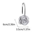 thumbnail image 2 of Rose Shower Curtain Hooks Curtain Hooks Shower Curtain Hanging Rings Hardware Accessories Decorative Hooks, Xinsrenus Under $5! Rose Shower Curtain Hooks Curtain, 2 of 6
