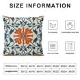thumbnail image 5 of Creowell Navy Blue Orange Boho Pillow Covers, Bohemian Ethnic Carpet Pattern Design Decorative Throw Pillows Blue Print Farmhouse Cushion Pillow Covers for Sofa Couch Outdoor Decor White, 5 of 5