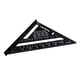 thumbnail image 3 of Regla triangular de ángulo recto para carpintería de aleación de aluminio de 7 pulgadas, color negro, 3 of 12