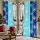 thumbnail image 5 of Cortinas navideñas con copos de nieve (juego de 2 piezas) | Decoración para fiestas navideñas de invierno de 99 x 199 cm | Fondo de plástico rojo o azul para fotomatón y decoración de ventanas, 5 of 6