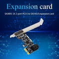 thumbnail image 3 of Kuymtek SA3001 Tarjeta SATA III PCIe de 2 puertos Adaptador SATA 3.0 a PCI Express 1X con soporte, 3 of 9