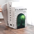thumbnail image 6 of Sikiie Green Night Sky Moon Branches Bookends 1 Pair, Wood Bookends for Shelves, Book Ends for Shelves, Book Shelf Holder for Home Office, 6 of 7
