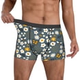 thumbnail image 2 of Kdxio Men's Boxer Briefs with Flowers and Bee Print - Comfortable and Breathable Underwear for Everyday Wear, 2 of 7