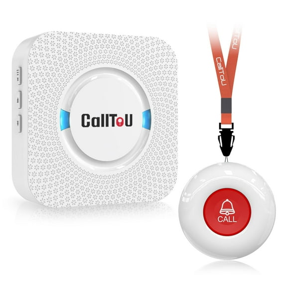 CallToU Wireless Caregiver Pager Medical Alert Device with 1 Receiver & 1 Call Button