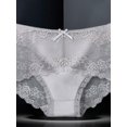 thumbnail image 3 of Women's Sexy Lace Panties High-Rise Tummy Control Lingerie Underwear Briefs Floral Lace, 3 of 5