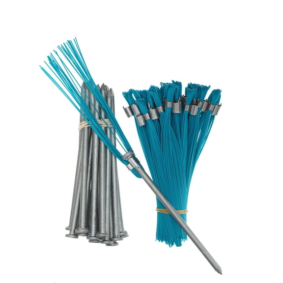 Whisker Survey Flags 6 " Blue with Heavy Duty Steel Stakes (25 Pack) Trail Chasers