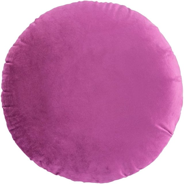 Solid Color Round Throw Pillow Sham, Round Pillow Covers for Home Decoration, Soft Warm Pillow Case (Purple)