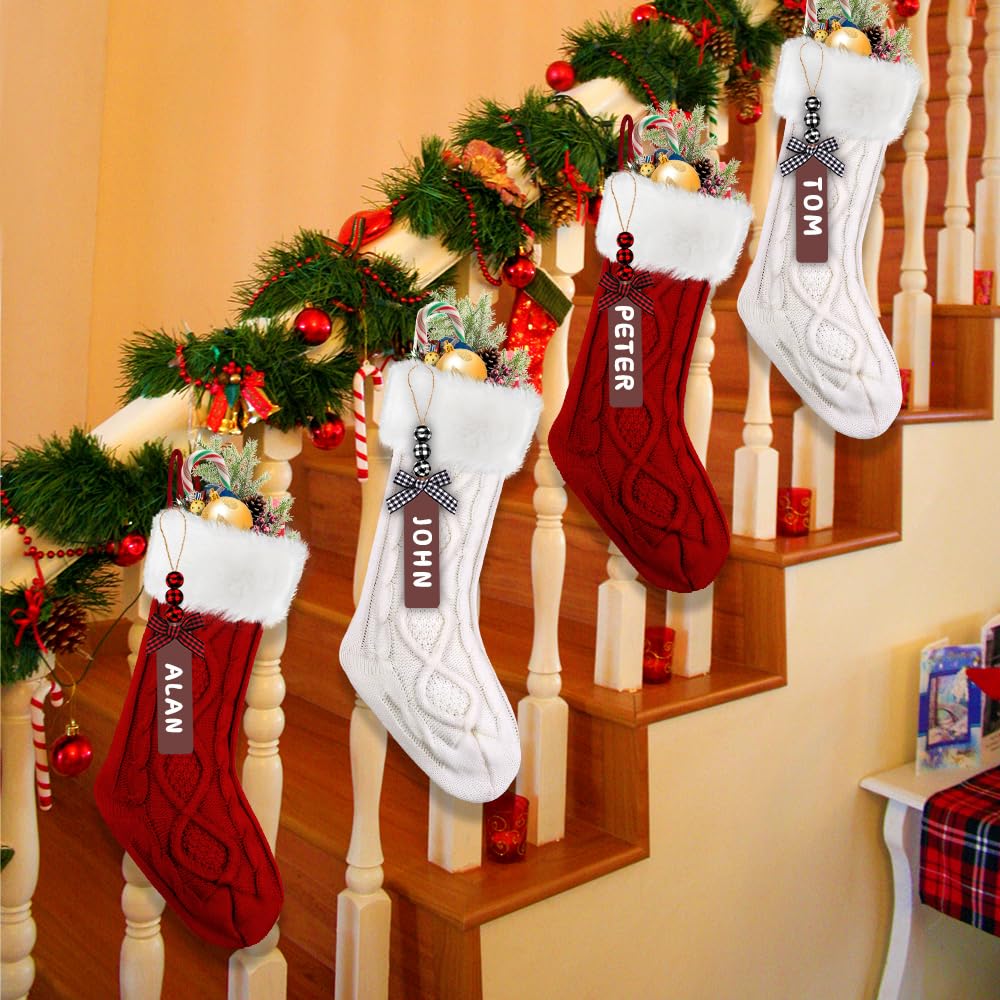 Cocobela 4-Pack Cable Knit Christmas Stockings, 18 Inches photo 6