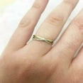 thumbnail image 3 of 0.50Ct Round Cut Simulated Diamond Women's Criss Cross Engagement Ring 14k Yellow Gold Plated Silver For Her, 3 of 5