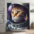 thumbnail image 5 of Rateoe Astronaut Cat Shower Curtain - Fancy Bathroom Shower Curtain Sets - Waterproof Shower Curtain with Hooks with 12 Plastic Hooks 72x72 Inches, 5 of 5