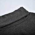 thumbnail image 6 of Womens Turtleneck Dressy Sweater Fall Button Long Sleeve Pullover Sweaters - Cozy Ribbed Knit, Loose Fit Black XL, 6 of 8