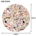 thumbnail image 6 of Chihuahua and Flower Florals Round Tablecloth 60"x60",Wrinkle Wipeable Table Cloth for Kitchen Dining Room Picnic Patio Party, 6 of 6