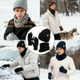 thumbnail image 7 of REDESS Winter Hat, Scarf & Glove Set for Men and Women,Black, 7 of 7