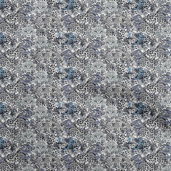 oneOone Cotton Poplin Gray Fabric Animal Skin Sewing Material Print Fabric By The Yard 56 Inch Wide