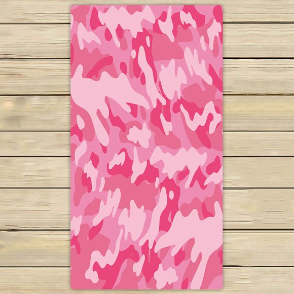 pink camo bath towels