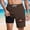 017 Brown, variant on Mens Swim Trunks with Compression Liner 2 in 1 Quick Dry Bathing Suit Beach Shorts with Zipper Pockets