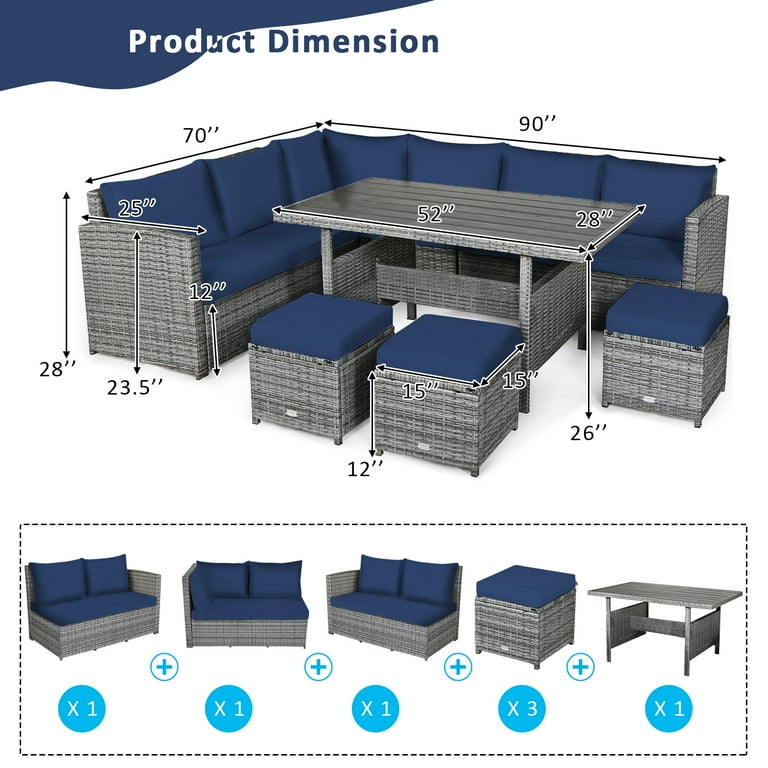 Brantome rattan sofa dining set sale